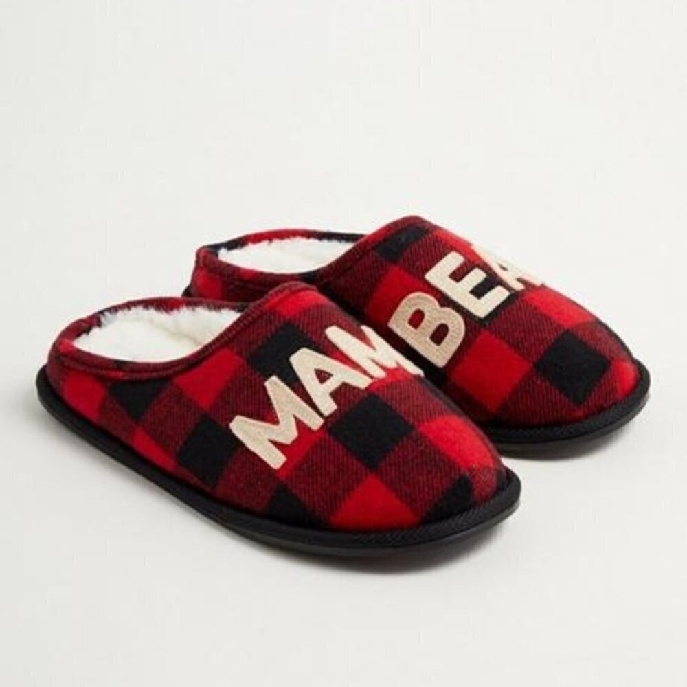 Torrid - 13 WW, Mama Bear Slip-On Slipper (Wide Width) in Buffalo Plaid​​​​​​
